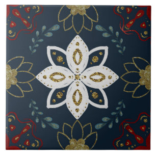 Christmas Folk Nordic Art Tile