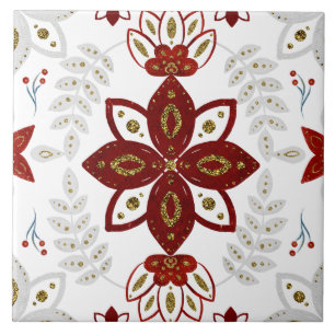 Christmas Folk Nordic Art Tile