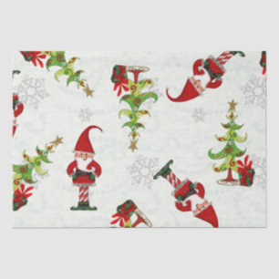 Christmas Folk Whimsey 15 Inches & Lower ONLY Tissue Paper