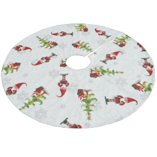 Christmas Folk Whimsey HOLIDAY DECOR Fleece Tree Skirt