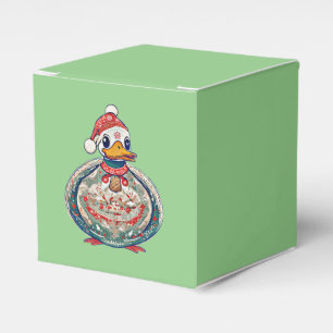 Christmas Folklore Duck Wearing A Santa Hat Favour Box