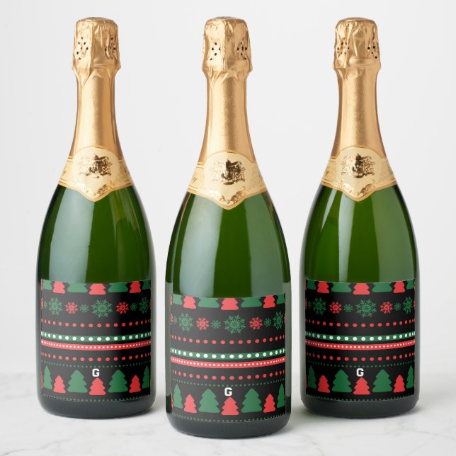  Christmas Food and Beverage Label Set (Bottles)