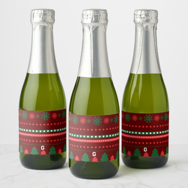  Christmas Food and Beverage Label Set (Bottles)