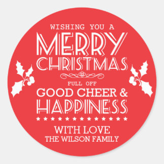 Christmas Food Stickers / Labels