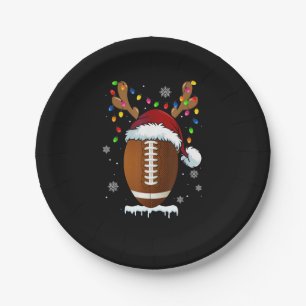Christmas Football Ball Lights Funny Boys Men Spor Paper Plate