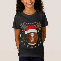 Christmas Football Ball Reindeer Funny Sport Xmas