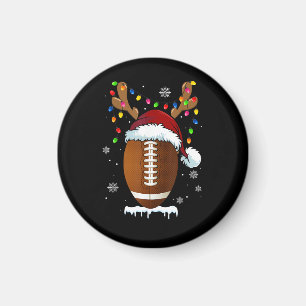 Christmas Football Ball Santa Lights Funny Boys Me Magnet