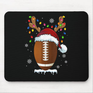 Christmas Football Ball Santa Lights Funny Boys Me Mouse Mat