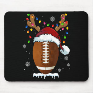 Christmas Football Ball Xmas Lights Funny Boys Men Mouse Mat