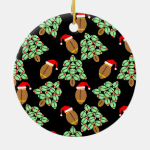 Christmas Football  Ceramic Tree Decoration