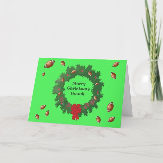 Christmas Football Coach Card (Front)