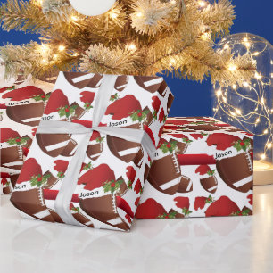 Christmas Football DIY Text Wrapping Paper