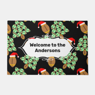 Christmas Football Doormat