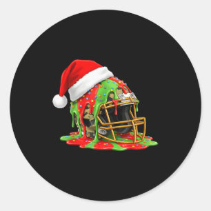Christmas Football Drip Boys Ice Cream Drip Camo S Classic Round Sticker