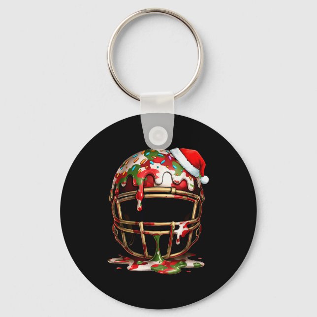 Christmas Football Drip Boys Ice Cream Drip Camo S Key Ring (Front)