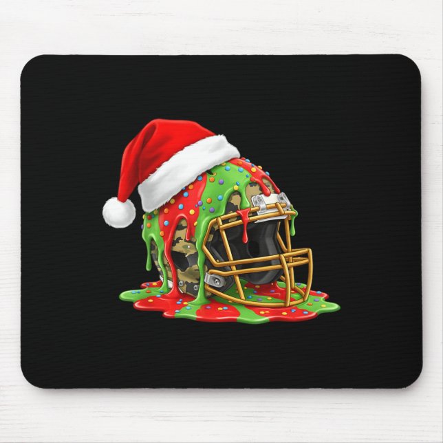 Christmas Football Drip Boys Ice Cream Drip Camo S Mouse Mat (Front)