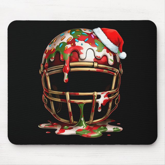 Christmas Football Drip Boys Ice Cream Drip Camo S Mouse Mat (Front)