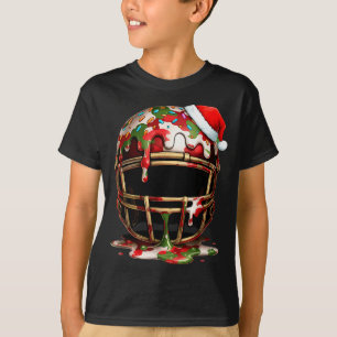 Christmas Football Drip Boys Ice Cream Drip Camo S T-Shirt