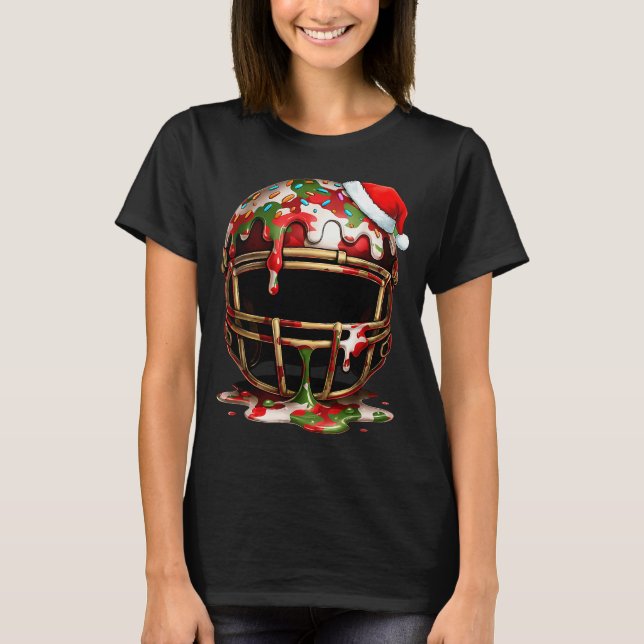 Christmas Football Drip Boys Ice Cream Drip Camo S T-Shirt (Front)