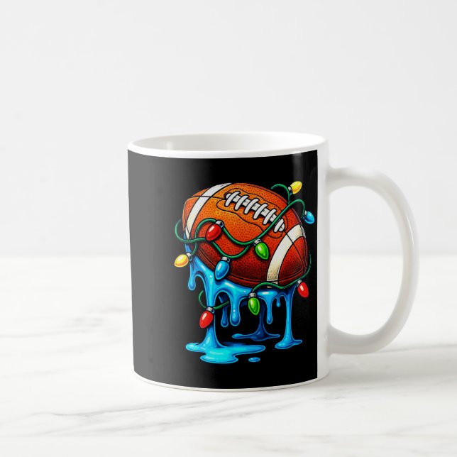 Christmas Football Drip Ice Cream Dripng  Coffee Mug (Right)