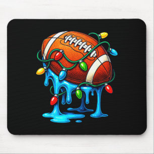 Christmas Football Drip Ice Cream Dripng  Mouse Mat