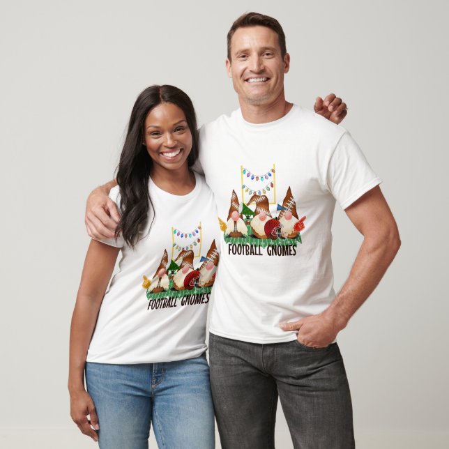 Christmas Football Gnomes and Elf Named T-Shirt (Unisex)