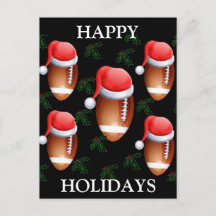 CHRISTMAS FOOTBALL HOLIDAY POSTCARD