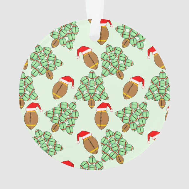 Christmas Football Ornament (Back)