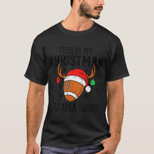 Christmas Football Pajama Shirt Santa Claus Matchi