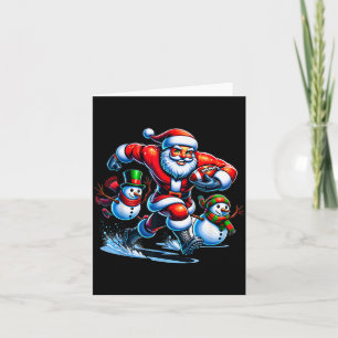 Christmas Football Santa Playing Football  Card