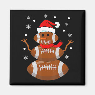 Christmas Football Snowman Kids Football Christmas Magnet