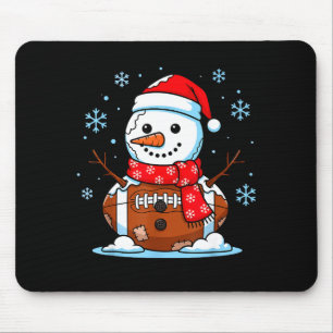 Christmas Football Snowman Kids Football Christmas Mouse Mat