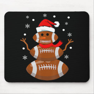 Christmas Football Snowman Kids Football Christmas Mouse Mat