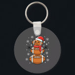Christmas Football Snowman Santa Hat Funny Xmas Fo Key Ring<br><div class="desc">Christmas Football Snowman Santa Hat Funny Xmas Football Fan Long Sleeve</div>