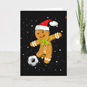 Christmas Football Soccer Gingerbread Player  Card