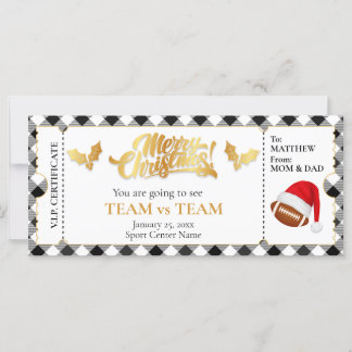 Christmas Football Ticket, Surprise Gift Voucher