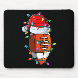 Christmas Football Xmas Santa Sports Hat Ball Kids Mouse Mat