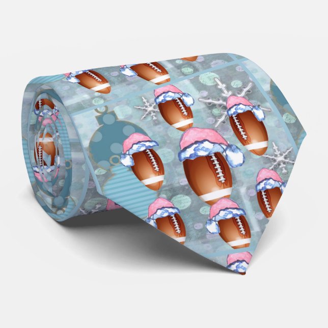 CHRISTMAS FOOTBALLS TIE (Rolled)