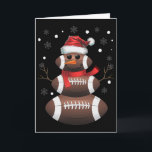 Christmas Footll Snowman Kids Footll Christmas Wom Card<br><div class="desc">Christmas Footll Snowman Kids Footll Christmas Women Men</div>