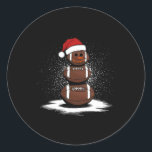 Christmas Footll Snowman Santa Claus Coach Men Wom Classic Round Sticker<br><div class="desc">Christmas Footll Snowman Santa Claus Coach Men Women Kids</div>