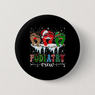 Christmas Footprint Doctor Podiatrist Podiatry Cre 6 Cm Round Badge