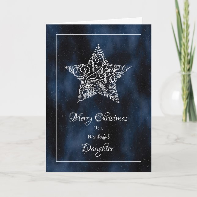 Christmas for Daughter Star Card (Front)