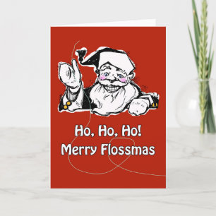 Christmas for Dental Hygienist, Merry Flossmas Holiday Card