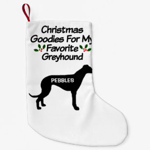 Christmas For Favourite Greyhound Dog Small Christmas Stocking