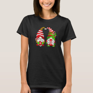 Christmas For Gardener Couples Cute Holiday Gnomes T-Shirt
