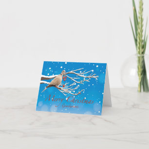 Christmas for Grandparents with Dove in Winter Holiday Card