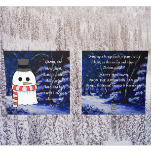 Christmas for Halloween Lover's Snow Ghost Holiday Card