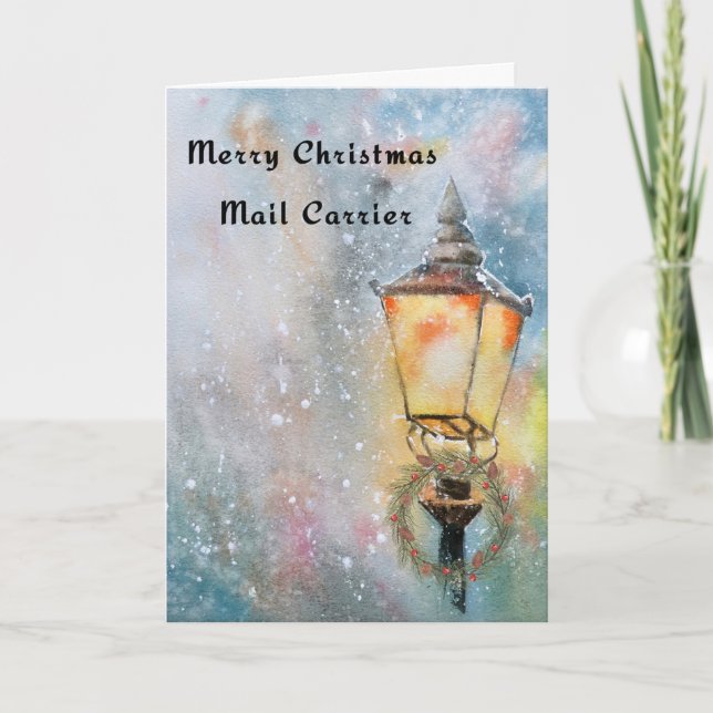 Christmas for Mail Carrier, Northern Style Card (Front)
