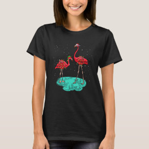 Christmas for men women kids Santa ELF Flamingo T-Shirt