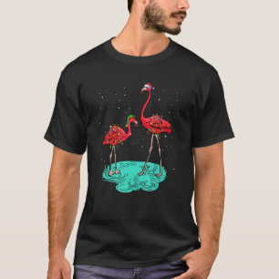 Christmas for men women kids Santa ELF Flamingo T-Shirt